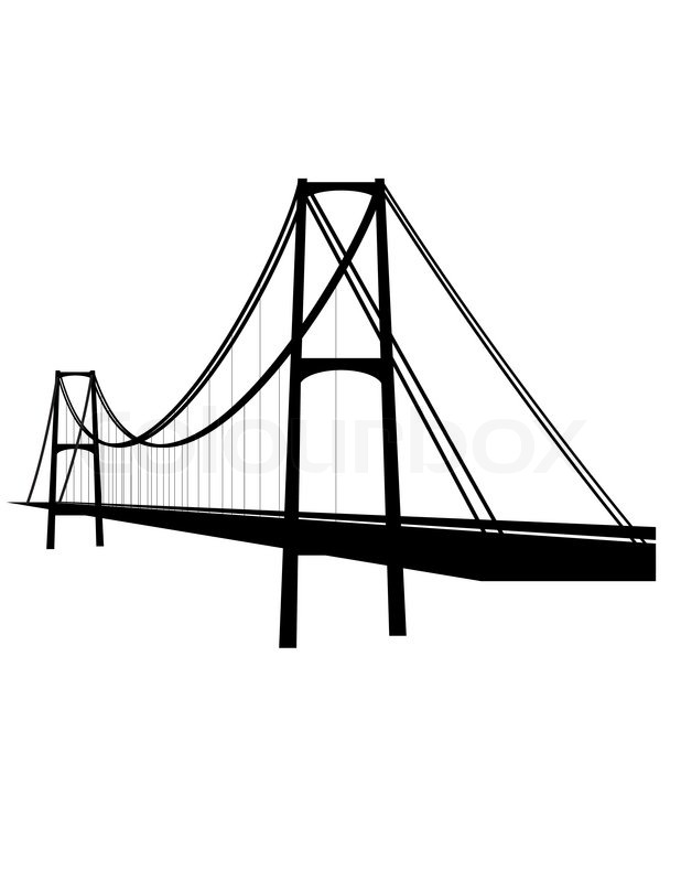 618x800 Vector Suspension Cable Bridge