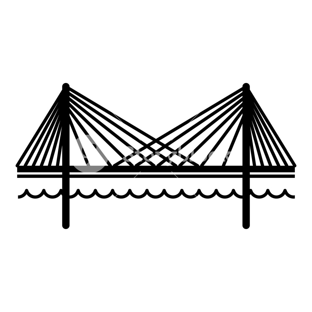 Suspension Bridge Vector at Vectorified.com | Collection of Suspension ...