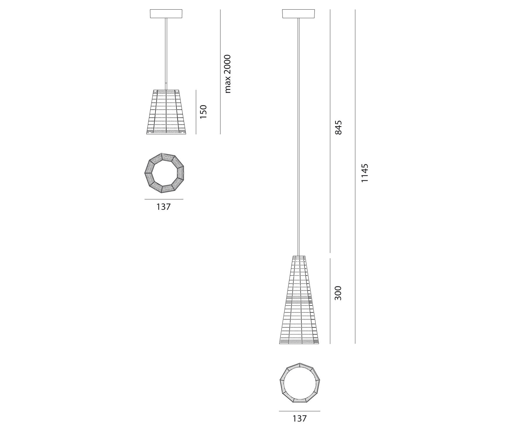 1755x1500 Null Vector Suspension Lamp