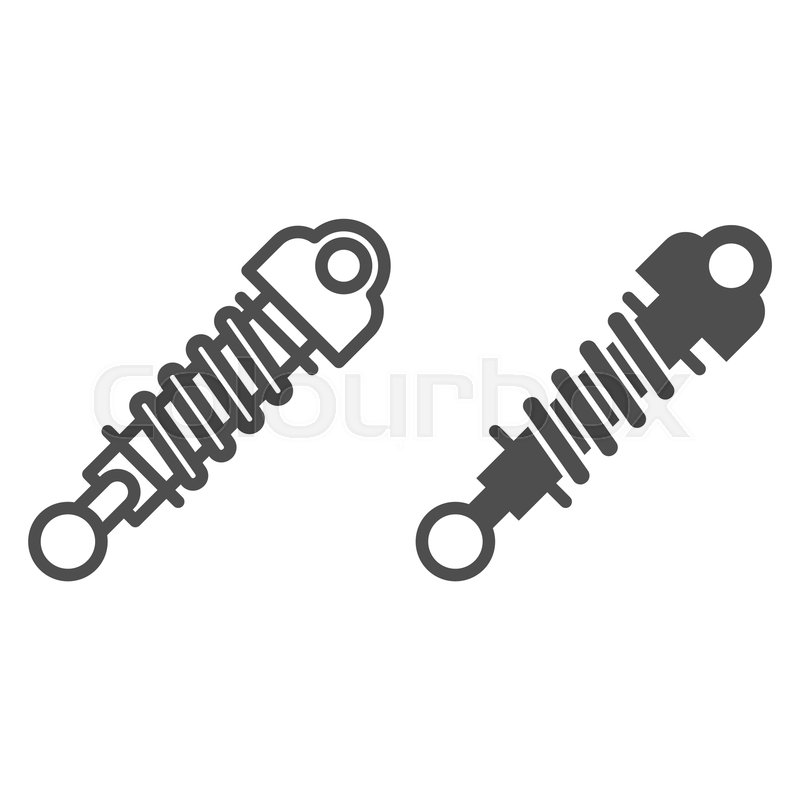 800x800 Shock Absorber Line And Glyph Icon Stock Vector Colourbox