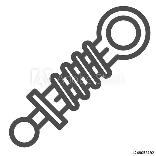 500x500 Shock Absorber Line Icon Car Suspension Vector Illustration