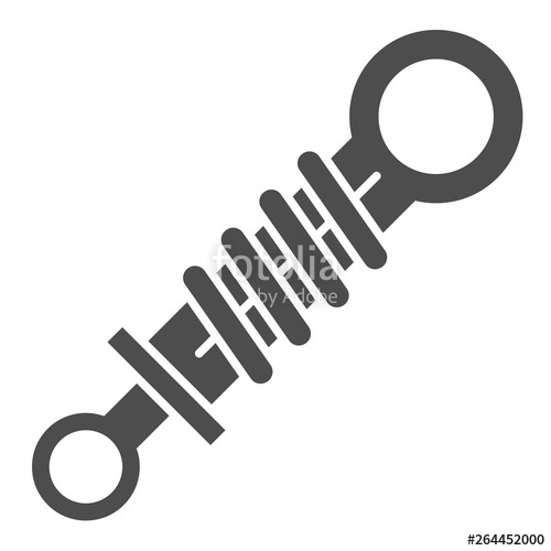 500x500 Shock Absorber Solid Icon Car Suspension Vector Illustration