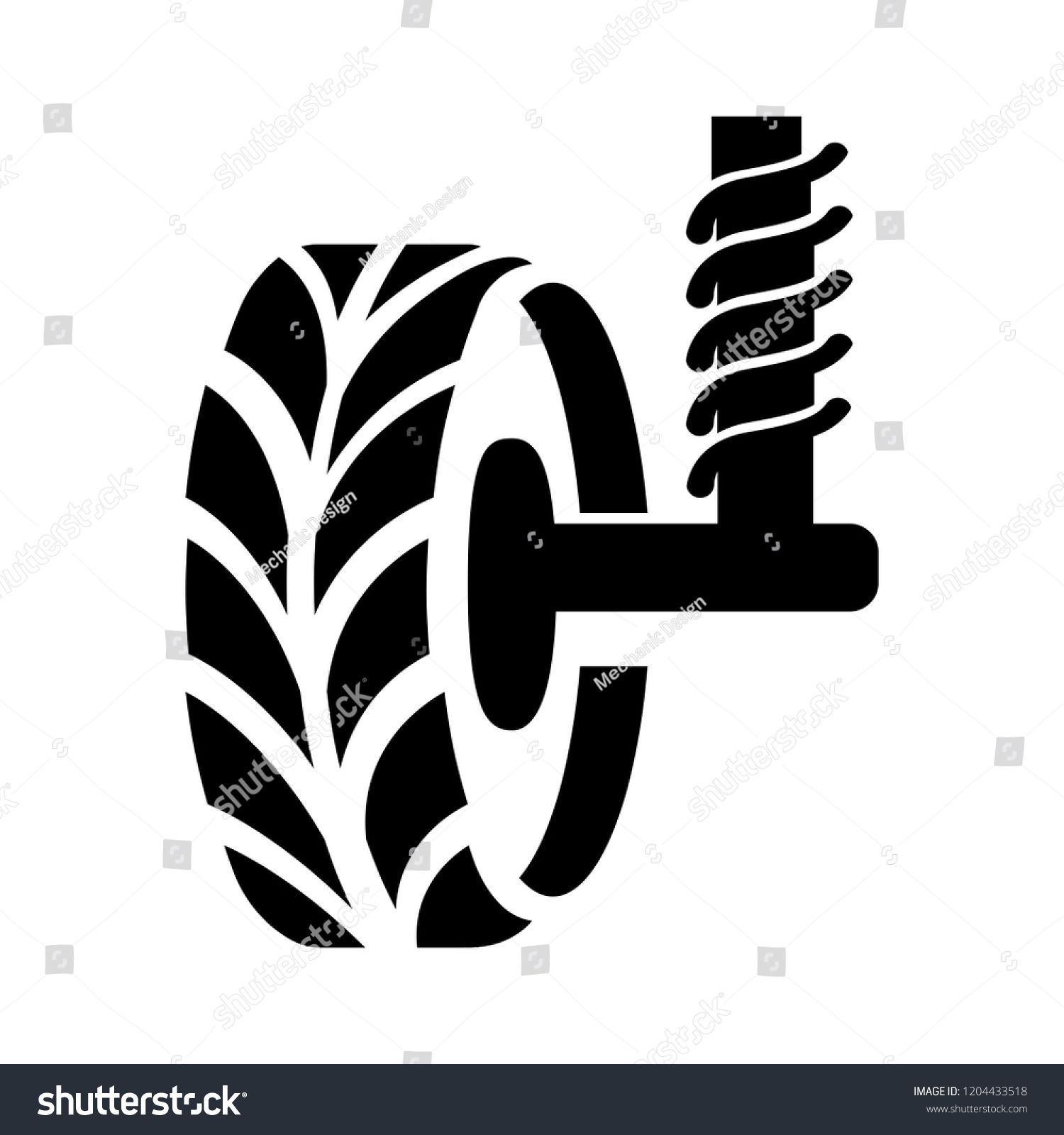 1500x1600 Vector Car Suspension Illustration