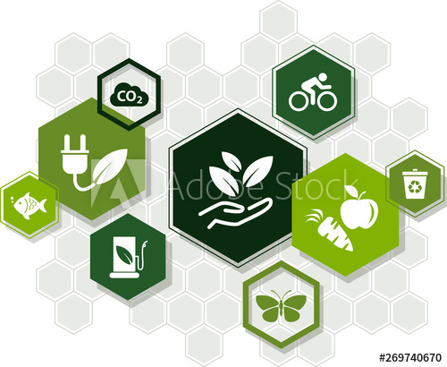 500x410 Sustainability Icon Concept Ecology, Green Energy, Recycling