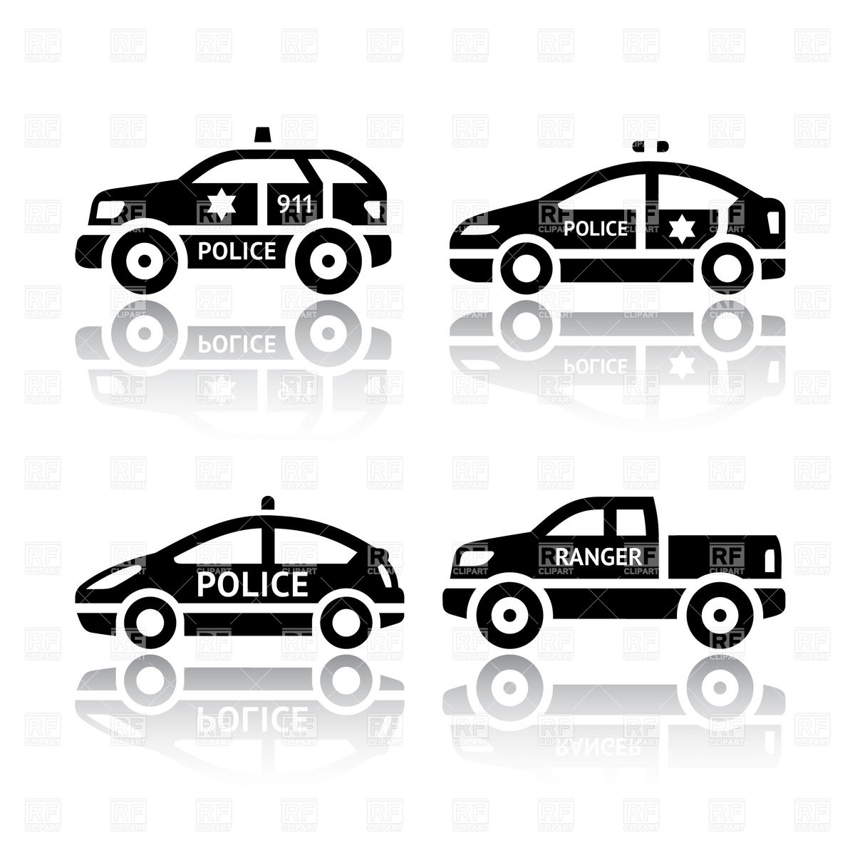 1200x1200 Police Transport Icons