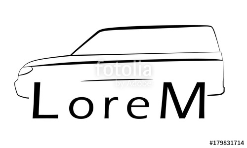 500x300 Car Lines Logo Suv Vector Illustration Stock Image And Royalty