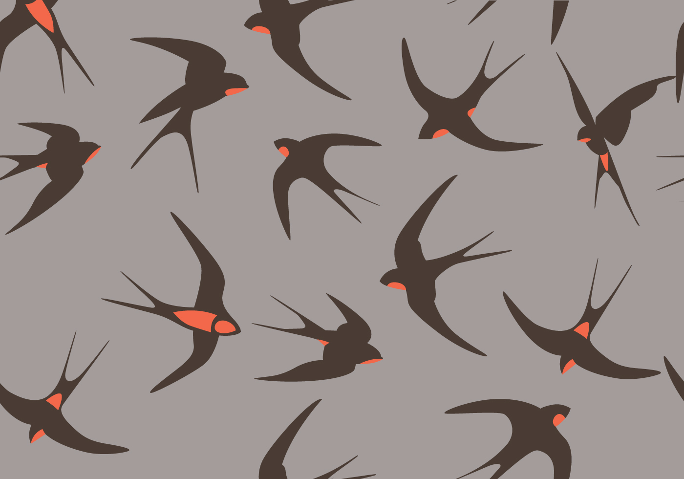 Swallows Free Vector Art 1400x980 Swallows Free Vector Art