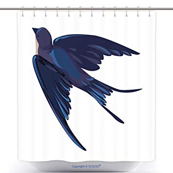 Vanfan Polyester Shower Curtains Swallow Vector Vector 355x355 Vanfan Polyester Shower Curtains Swallow Vector Vector