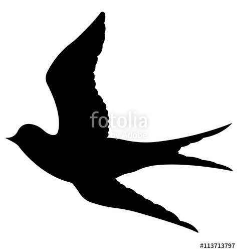 475x500 Swallow Birds Silhouettes Vector Stock Image And Royalty