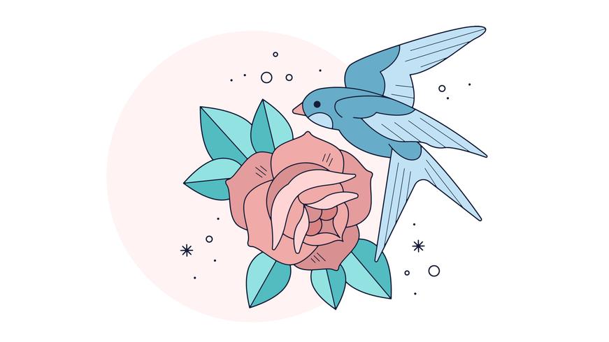 871x490 Swallow Vector