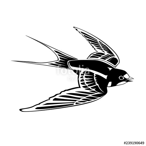 500x500 Swallow Icon Flat Illustration Of Swallow Vector Icon For Web