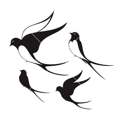 380x400 Swallow Vector Reminders Bird Stencil, Animal Stencil, Bird Art