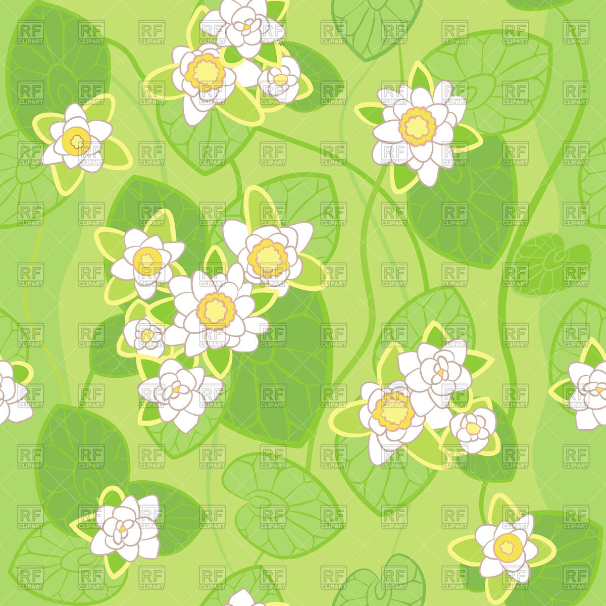 Seamless Pattern Of White Lotus 1200x1200 Seamless Pattern Of White Lotus