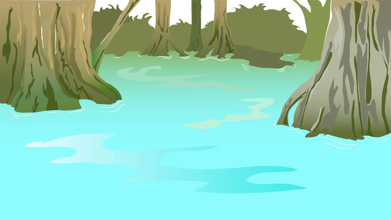 Swamp Background Environment Done In Illustrator 1360x768 Swamp Background Environment Done In Illustrator