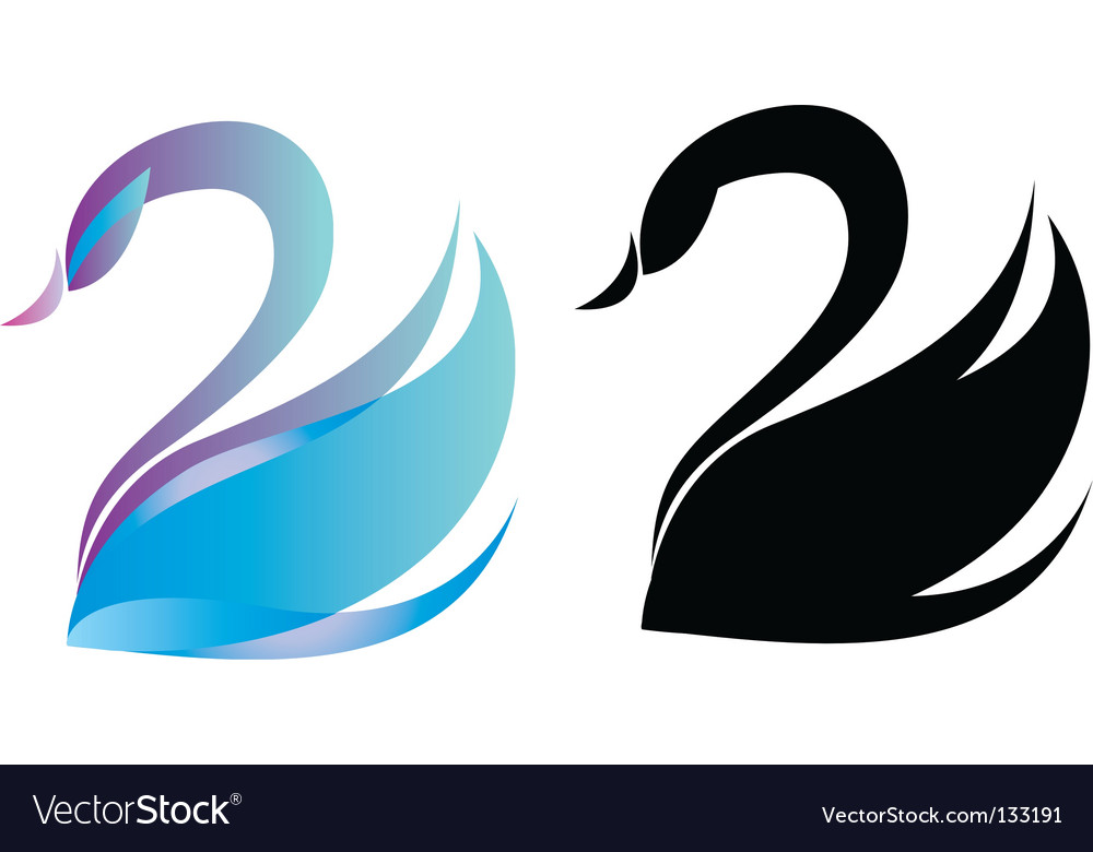 1000x780 Swan Logo Royalty Free Vector Image