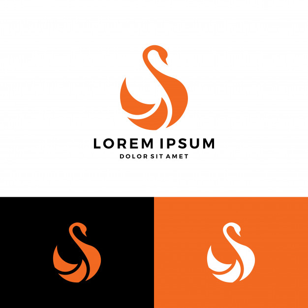 626x626 Swan Logo Vector Icon Vector Premium Download
