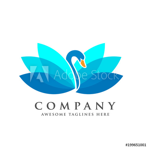 500x500 Creative And Elegant Swan Logo Vector Bird Logo Design