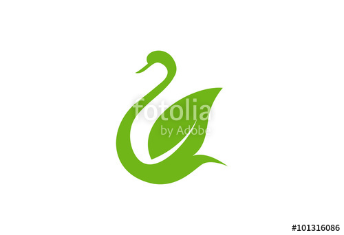 500x342 Leaf Swan Logo Vector Stock Image And Royalty Free Vector