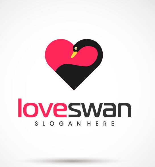 545x589 Love Swan Logo Vector Free Download