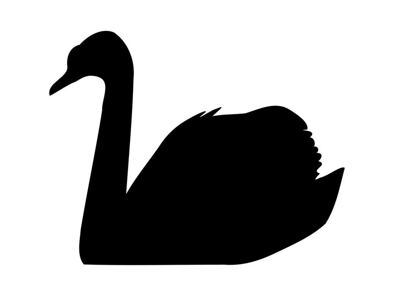794x596 Swan Bird Swan Silhouette Cutting Clipart Dxf Etsy