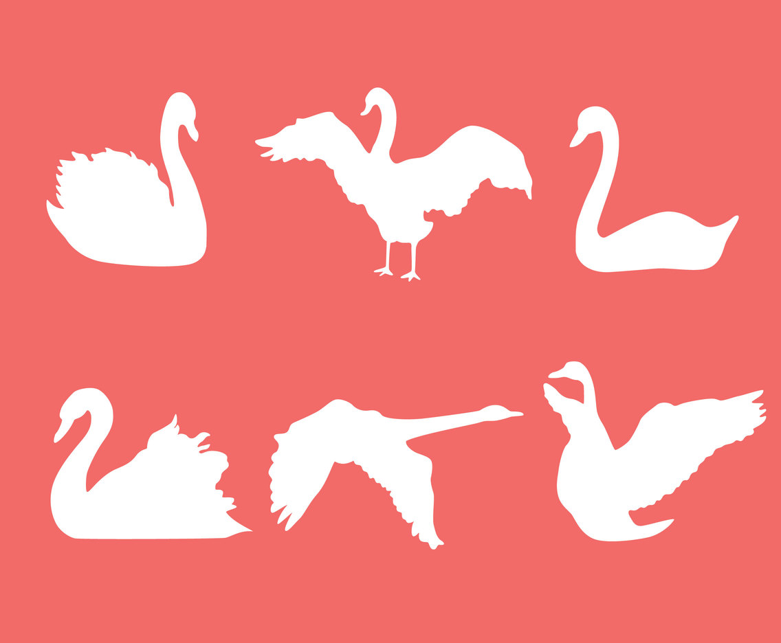 1136x936 White Swan Silhouette Vector Vector Art Graphics