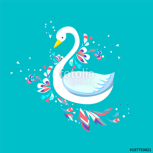 500x500 Swan Vector Illustration Stock Image And Royalty Free Vector