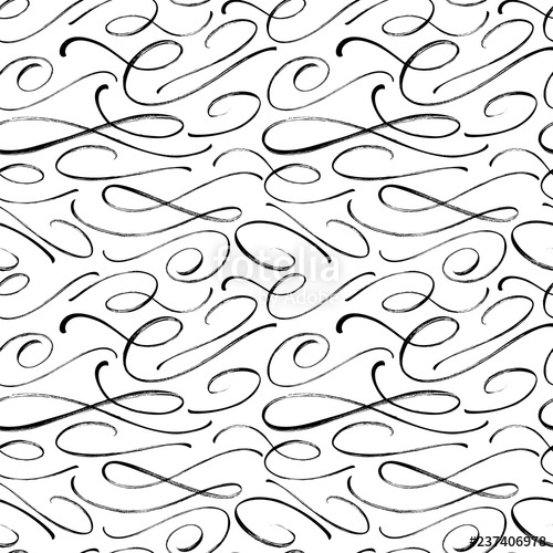 500x500 Swash Vector Seamless Pattern Hand Drawn Vector Ornament
