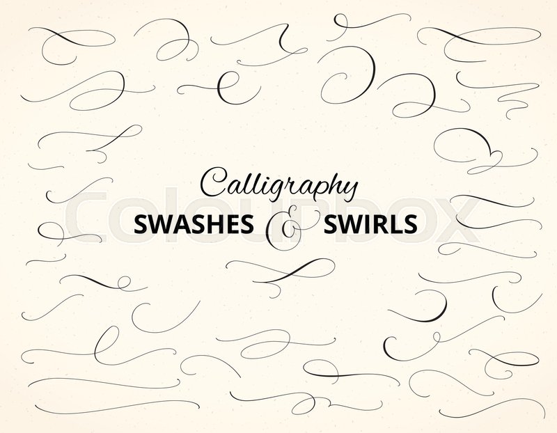 800x622 Set Of Custom Decorative Swashes And Stock Vector Colourbox
