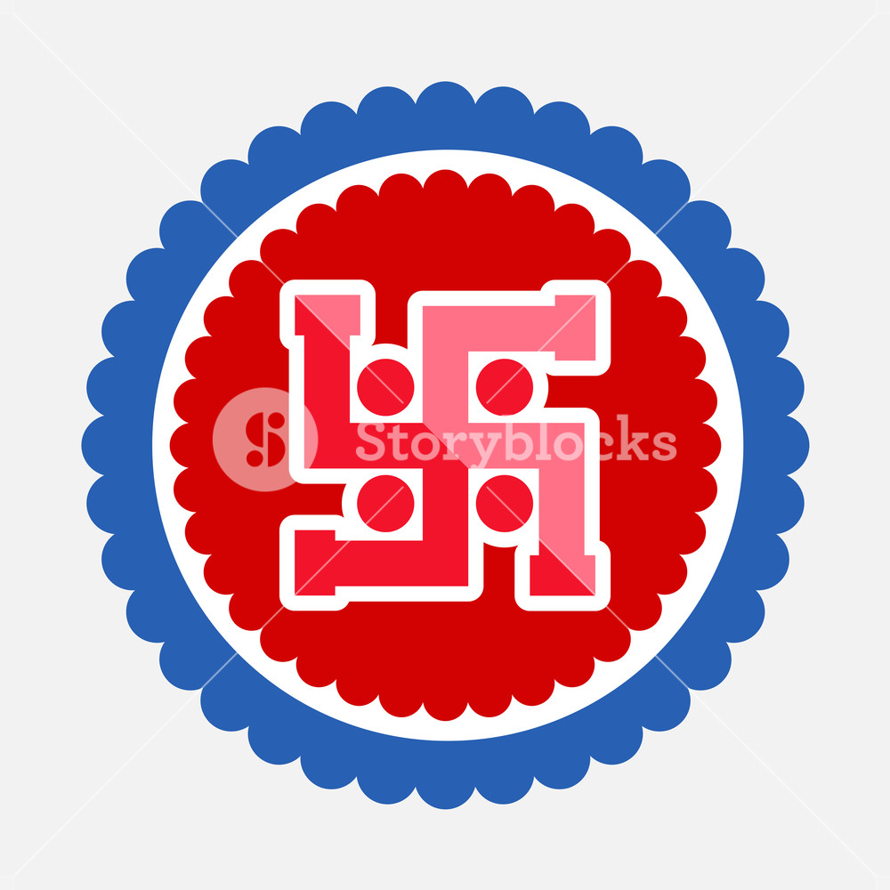 1000x1000 Swastika Symbol Vector Icon Illustration Royalty Free Stock Image