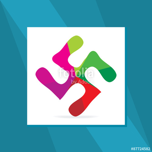 500x500 Creative Hindu Religion Mark Swastika Vector Illustration Stock