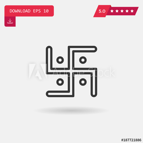 500x500 Swastika Vector Icon