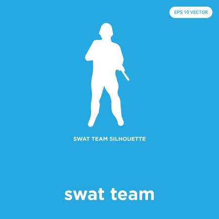 Swat Team Vector Icon Isolated On Blue Background, Sign And Symbol 450x450 Swat Team Vector Icon Isolated On Blue Background, Sign And Symbol