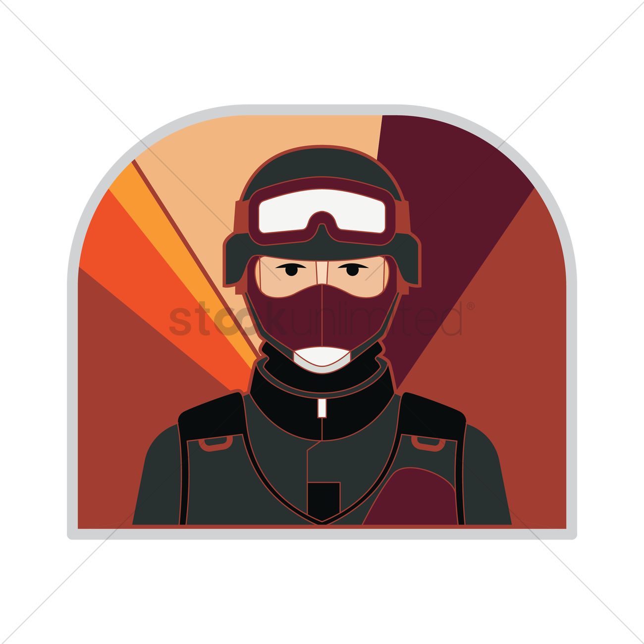 Swat Officer Vector Image 1300x1300 Swat Officer Vector Image