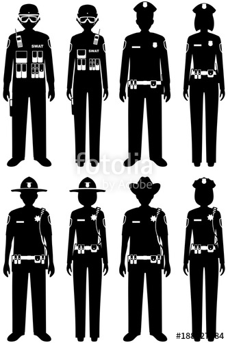 Police People Concept Set Of Different Silhouettes Of Swat 333x500 Police People Concept Set Of Different Silhouettes Of Swat