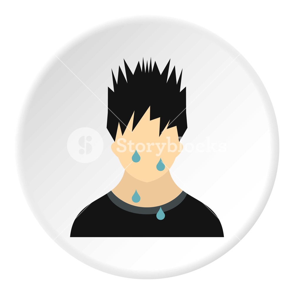 1000x1000 Male Avatar Sweat Icon Flat Illustration Of Male Avatar Sweat