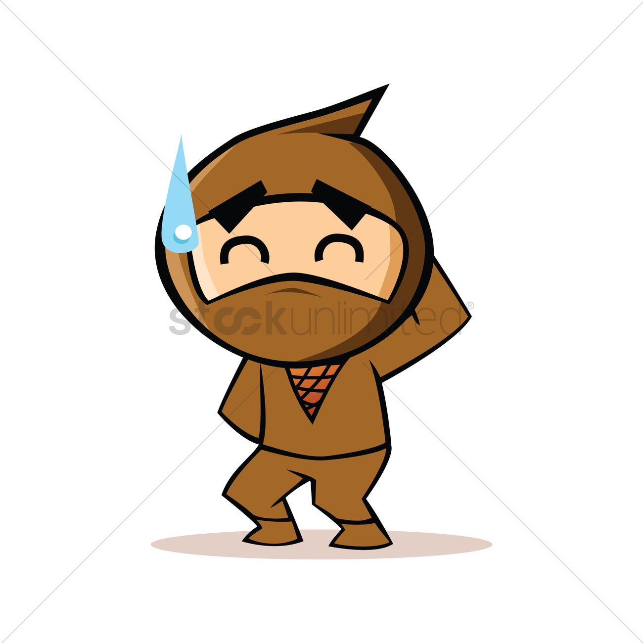 1300x1300 Ninja Getting Sweat Vector Image