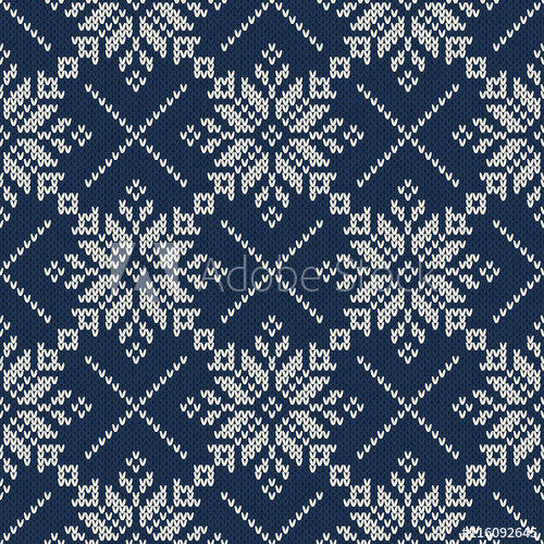 500x500 Fair Isle Style Knitted Sweater Design Seamless Knitting Pattern