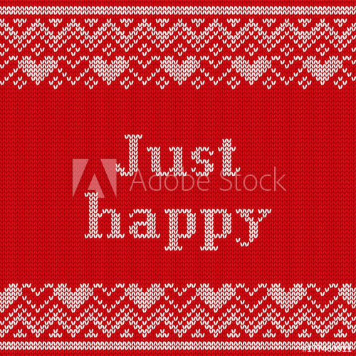 500x500 Just Happy Knitting Seamless Pattern Vector Knit Christmas