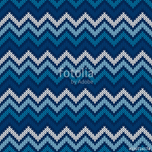 500x500 Chevron Abstract Knitted Sweater Pattern Vector Seamless