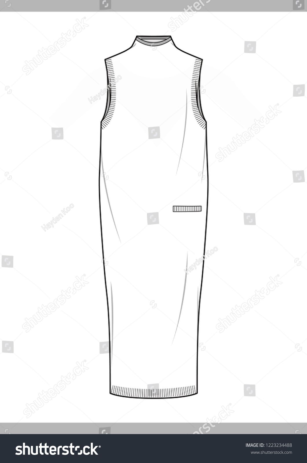 1061x1600 Sweater Top Fashion Technical Drawings Vector Template Croitorie