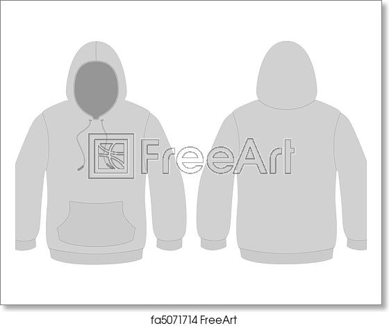 560x470 Free Art Print Of Hoodie Vector Template Template Vector