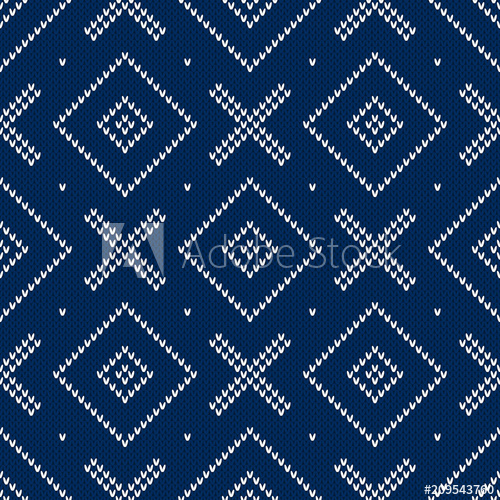 500x500 Abstract Knitted Sweater Pattern Design Vector Seamless