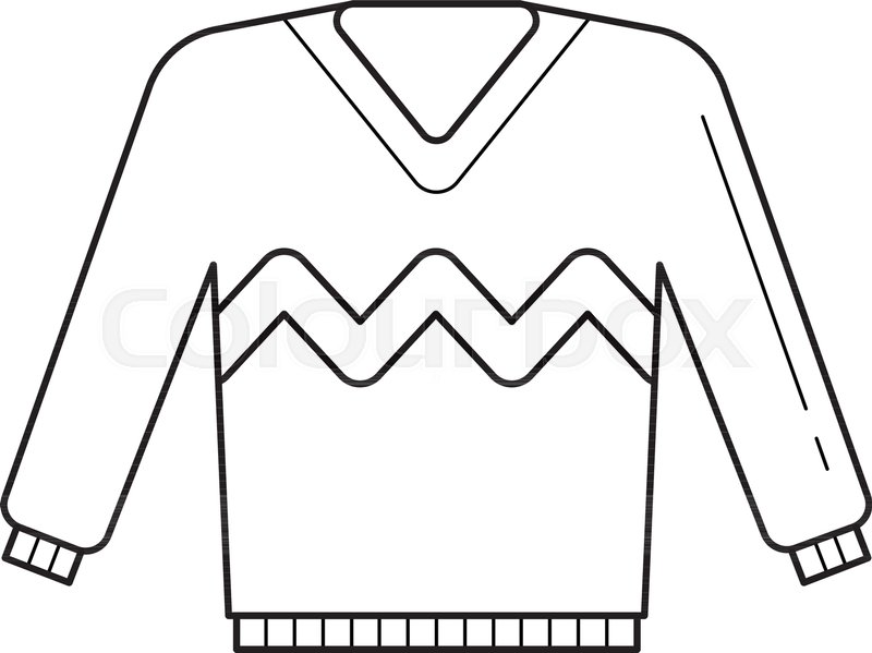800x599 Sweater Vector Line Icon Isolated On Stock Vector Colourbox