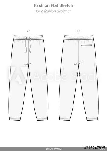 354x500 Sweat Pants Fashion Flat Sketches Technical Drawings Teck Pack