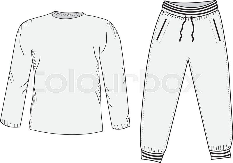 800x559 Jacket And Sweatpants Tracksuit, Stock Vector Colourbox