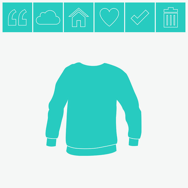 600x600 Men's Sweatshirt Vector Icon Art Print