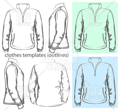 400x366 Sweatshirt With Zipper Vector Image Of Beauty, Fashion Ivelly
