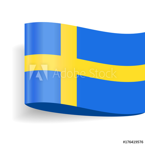 500x500 Sweden Flag Vector Label Tag Icon