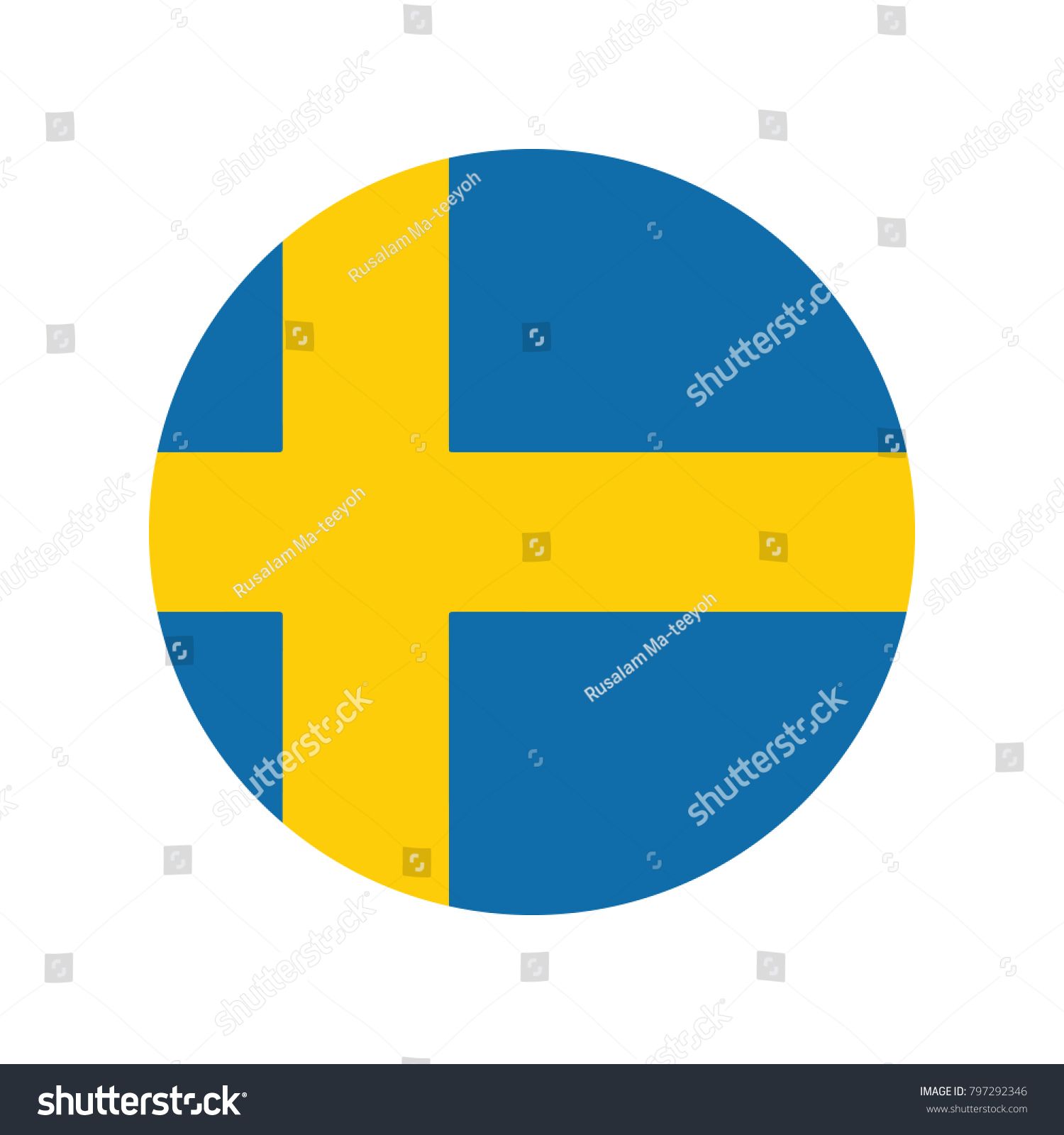 1500x1600 Sweden Flag Icon, Round Sweden Flag Icon, Round Sweden Flag Vector