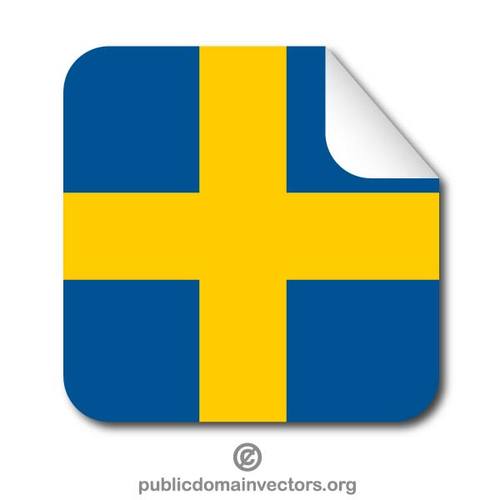 500x500 Peeling Sticker With Flag Of Sweden